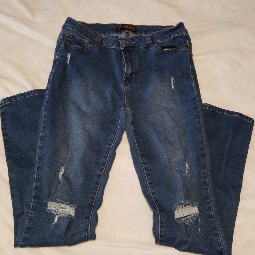 Wax Jean Distressed skinny denim jeans sz 13 Jr
